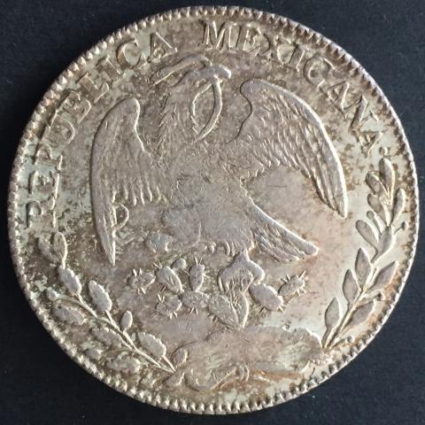 メキシコ銀貨 REPUBLICA MEXICANA 1864年 Zs 中期