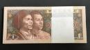 中国紙幣 1980年1角 100枚束札 未使用701