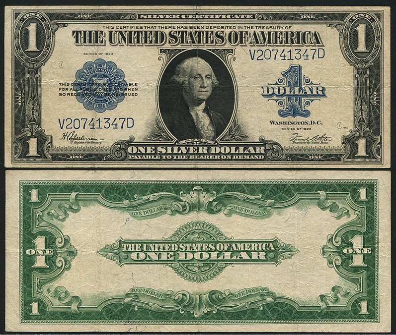 アメリカ紙幣 1923年1ドルラージサイズ 美品