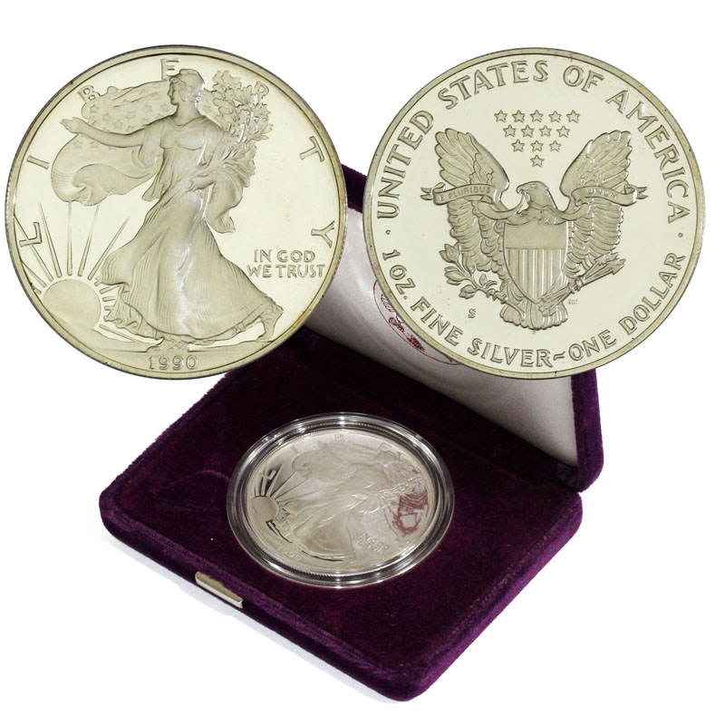 1987年 イーグル銀貨 プルーフ 1オンス No.750 - 貨幣