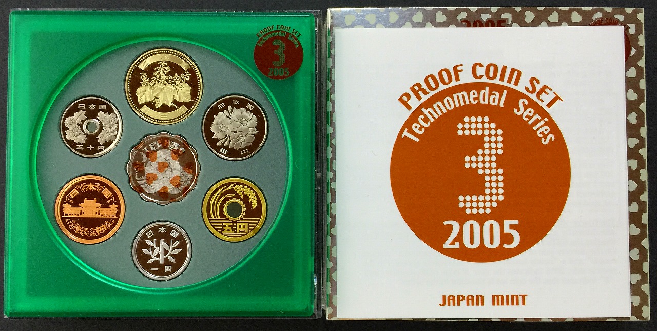 Proof Set 2005年　テクノメダルプルーフ貨幣セット3