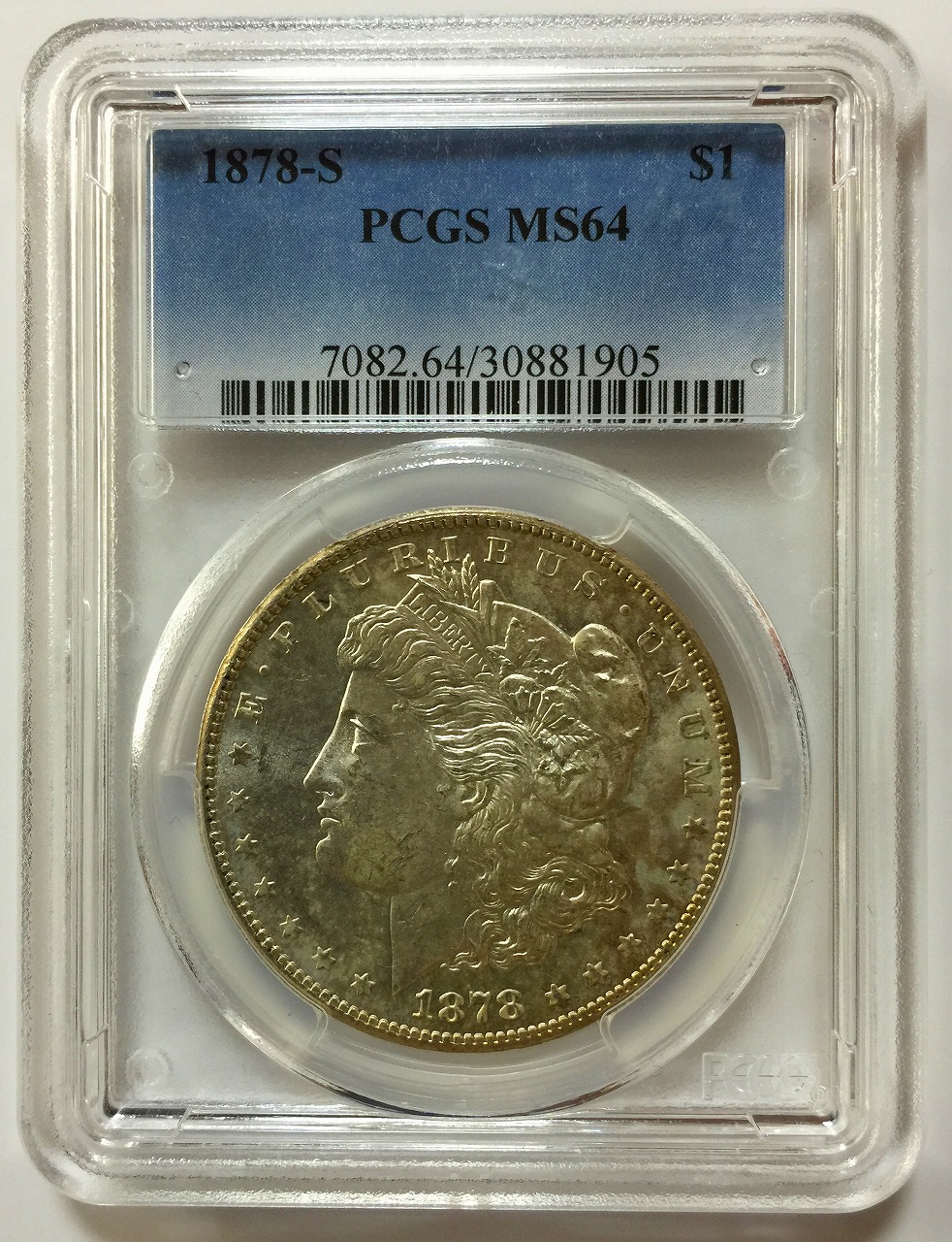 アメリカ銀貨 $1 モルガン 1878年 PCGS MS64 | 収集ワールド