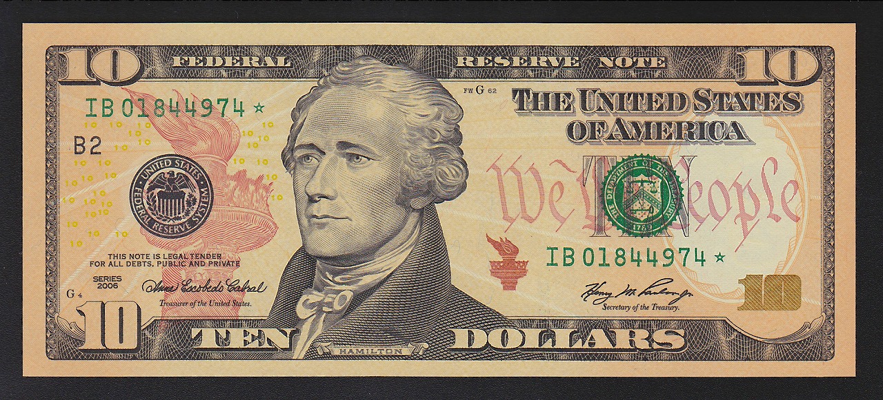 アメリカ 2006年銘 10ドル紙幣スターノート希少 | 収集ワールド