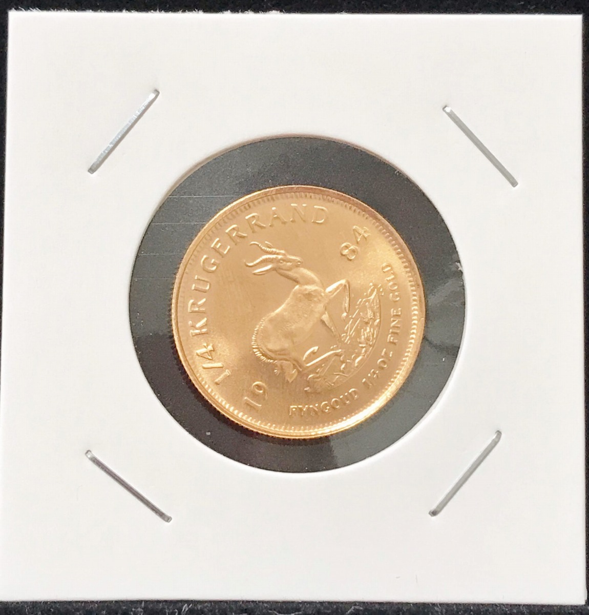 南アフリカ共和国 1984年 クルーガーランド金貨 1/4OZ 極美品〜未使用 
