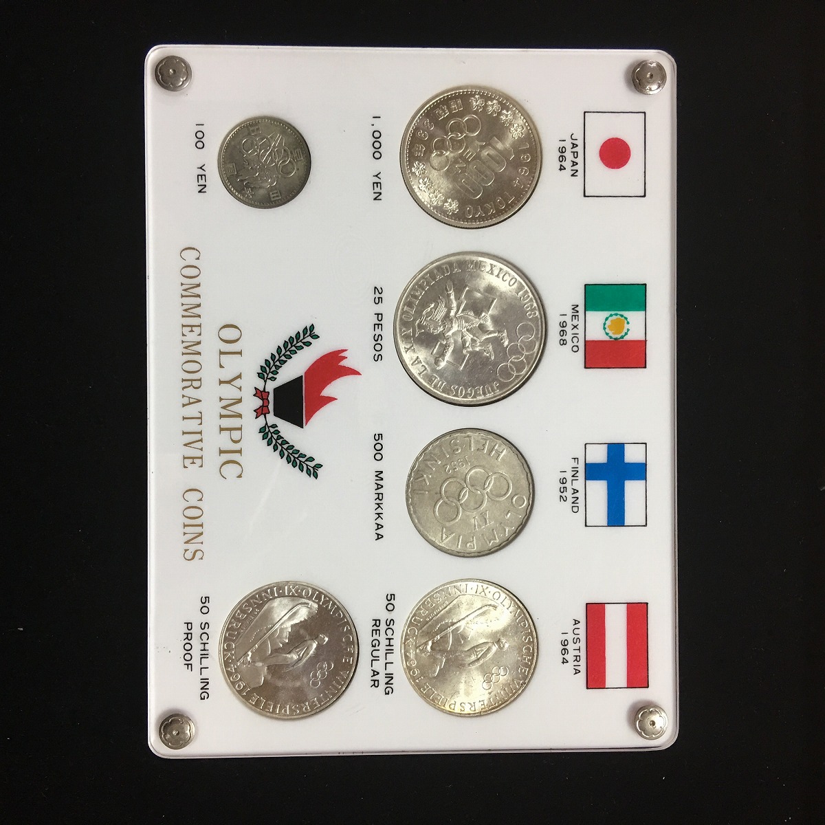 世界銀貨セット オリンピック記念銀貨 日本、メキシコ、フィンランド 