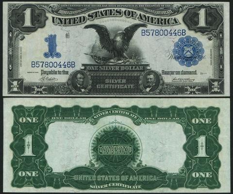 アメリカ 1899年 ラージサイズ古い　1ドル 極美品
