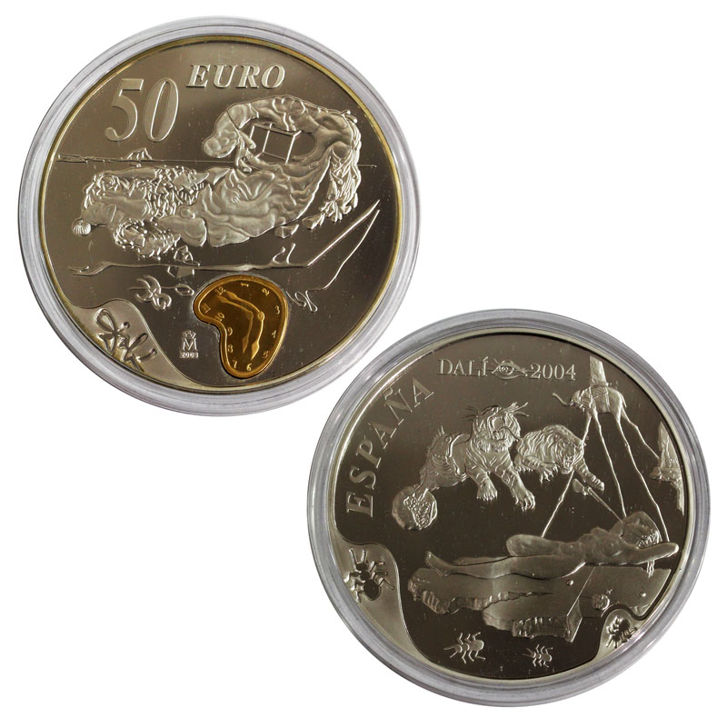 スペイン 2004年サルバドール・ダリ100周年記念5オンスPF銀貨 | 収集 