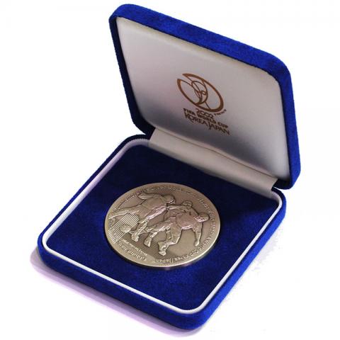 日韓 2002年 FIFAワールドカップ記念貨幣発行記念 純銀メダル