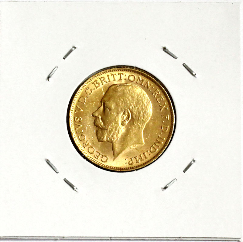 イギリス(英国)金貨 1911年 ソプリン金貨 ジョージ5世 極美〜未使用 