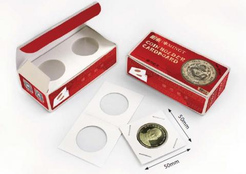 紙コインホルダー50枚セット/箱 サイズ 25.0mm(バラ売り)外箱なし/収集用品