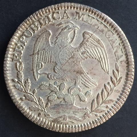 メキシコ銀貨 REPUBLICA MEXICANA 1844年 Zs 早期