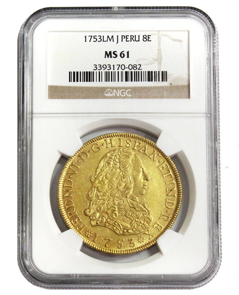 1,809年『ジョアン王子(ポルトガル・ブラジル）大型金貨』 高鑑定 MS61