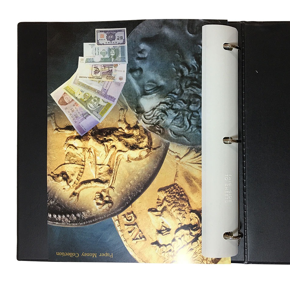 紙幣アルバム 3段仕様 付属リーフ 15枚×3枚 (合計 45枚収納可) | 収集