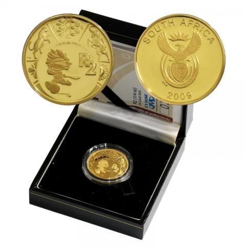 南アフリカ共和国 2010FIFAワールドカップ記念 1/4オンス金貨PF 未使用
