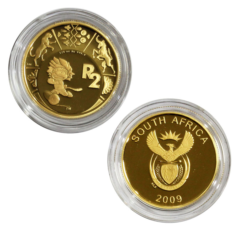 南アフリカ共和国 2010FIFAワールドカップ記念 1/4オンス金貨PF 未使用