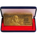 アメリカ 100ドル紙幣 金型-文鎮 銅製/500g 置き物 縁起モノ 限定品