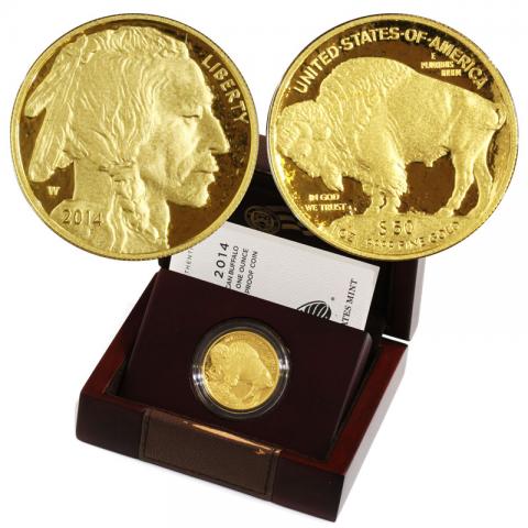 アメリカ 2014年 50ドル バッファロー1オンス純金プルーフ金貨 未使用