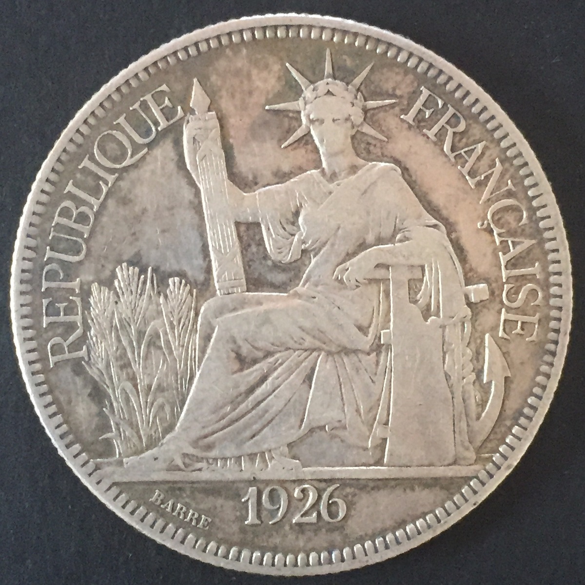 フランス銀貨 仏領インドシナ 壹圓 1926年
