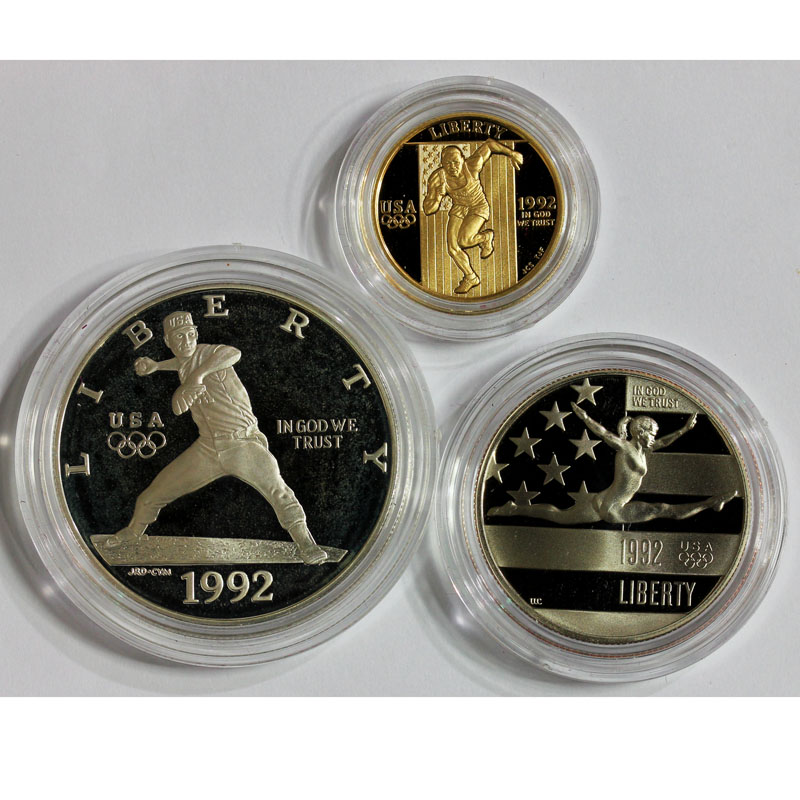 アメリカ1992年 バルセロナオリンピック記念 金銀銅3枚セット | 収集ワールド