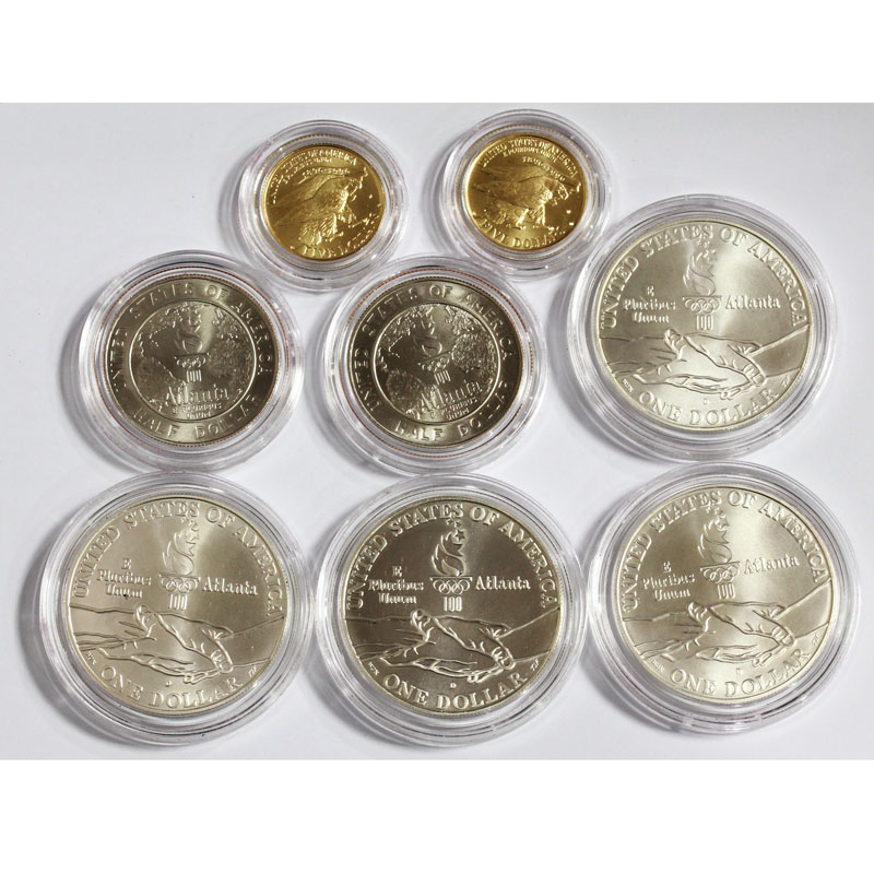 米国1995年銘アトランタオリンピック金銀貨16種セット(プルーフ8種+ 