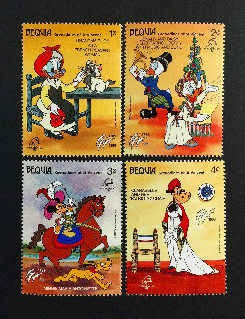 ディズニー切手 BEQUIA ベキア島 1989年6種セット