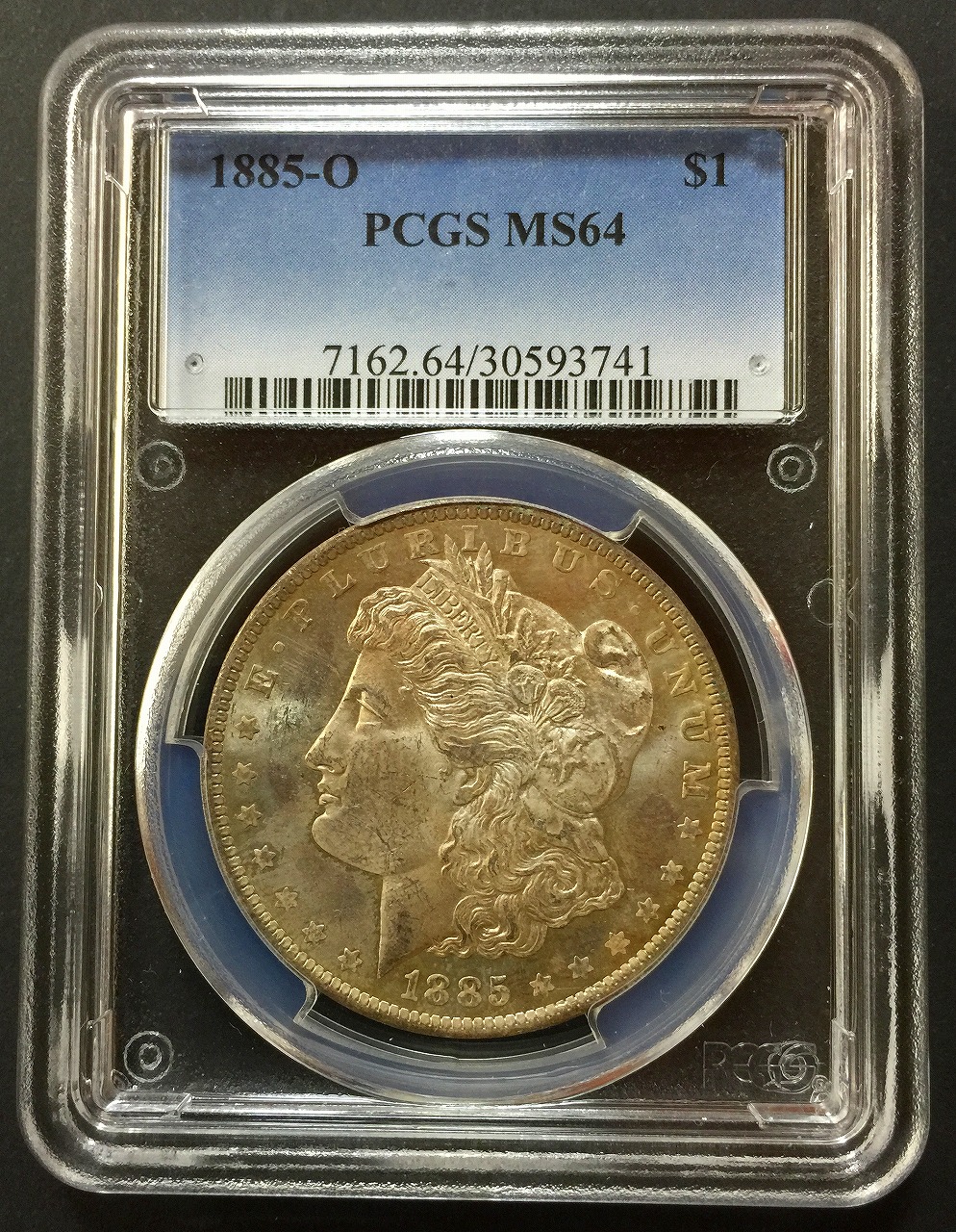 アメリカ銀貨 $1 モルガン 1885年 PCGS MS64