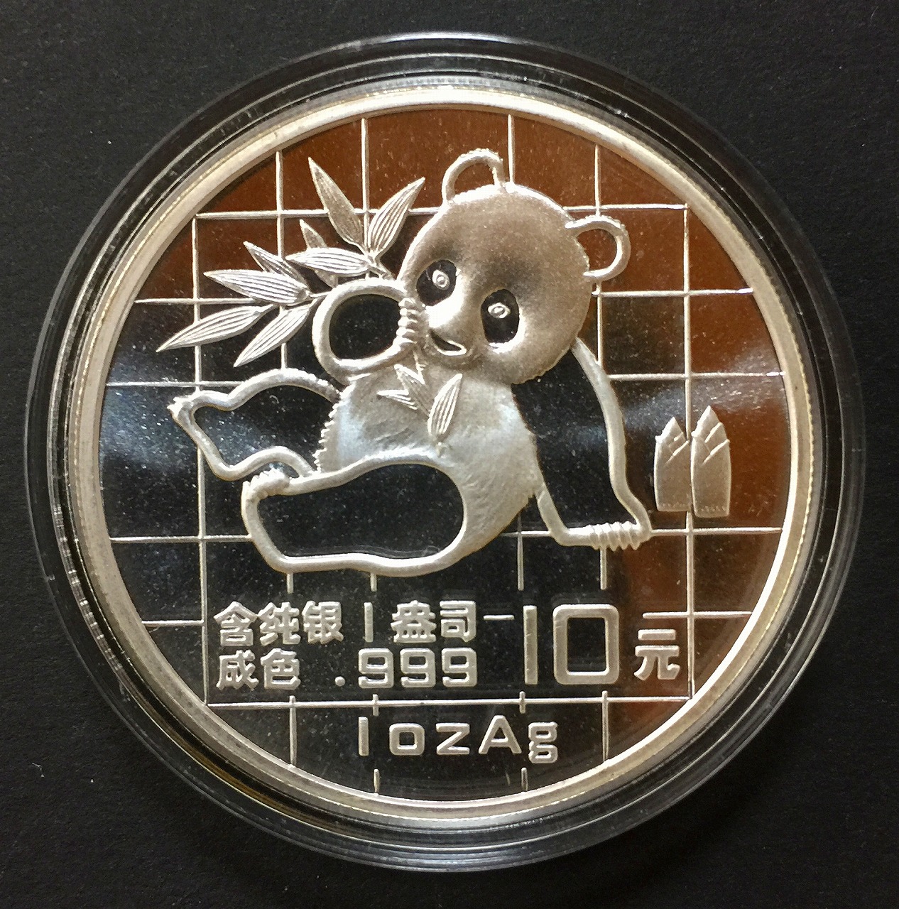中国パンダ銀貨　純銀9.999　1989年　10元　1オンス