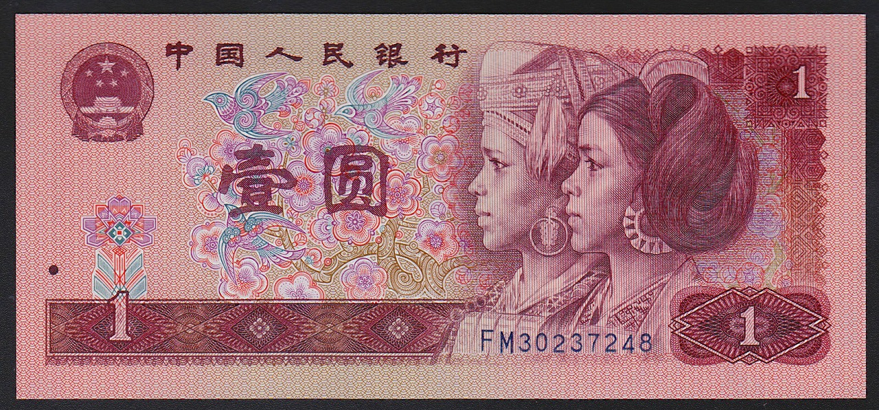 中国紙幣 1990年銘 1元 少数民族 FM 完未品 | 収集ワールド