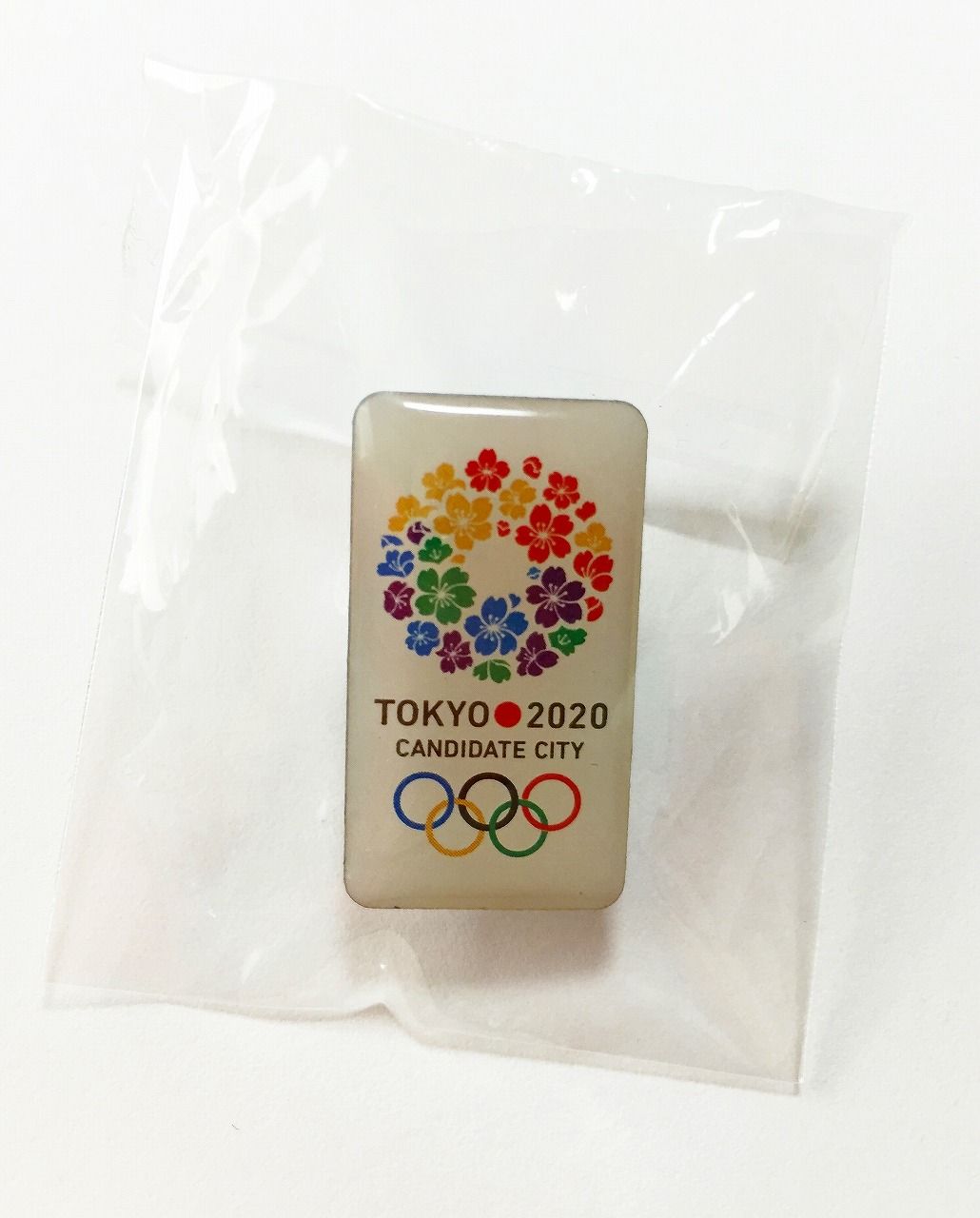 希少　東京2020 オリンピック　角型エンブレムピンバッチ　5色カラー