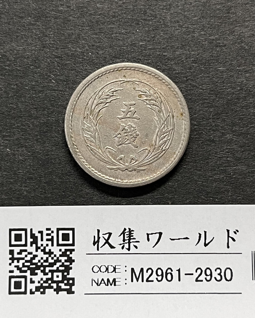 稲 5銭 白銅貨 明治32年銘 1899年 近代白銅貨 極美品