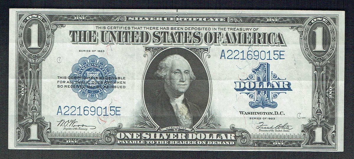 アメリカ紙幣 1923年銘 ラジサイズ1ドル紙幣 美品+