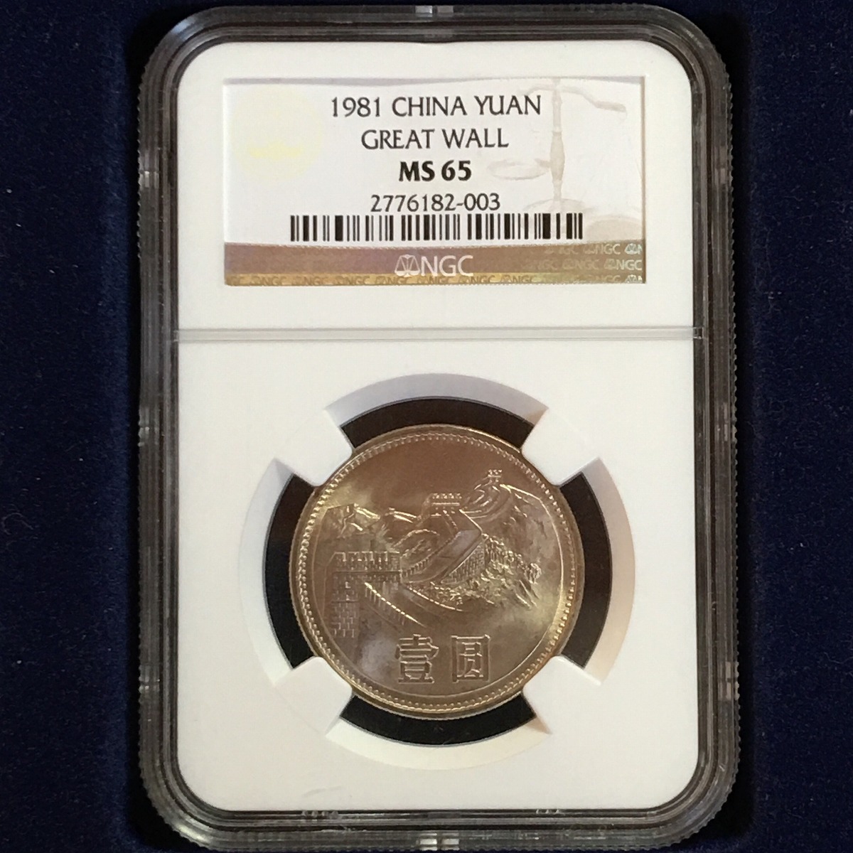 中国硬貨 1981年 壹圓 NGC MS65