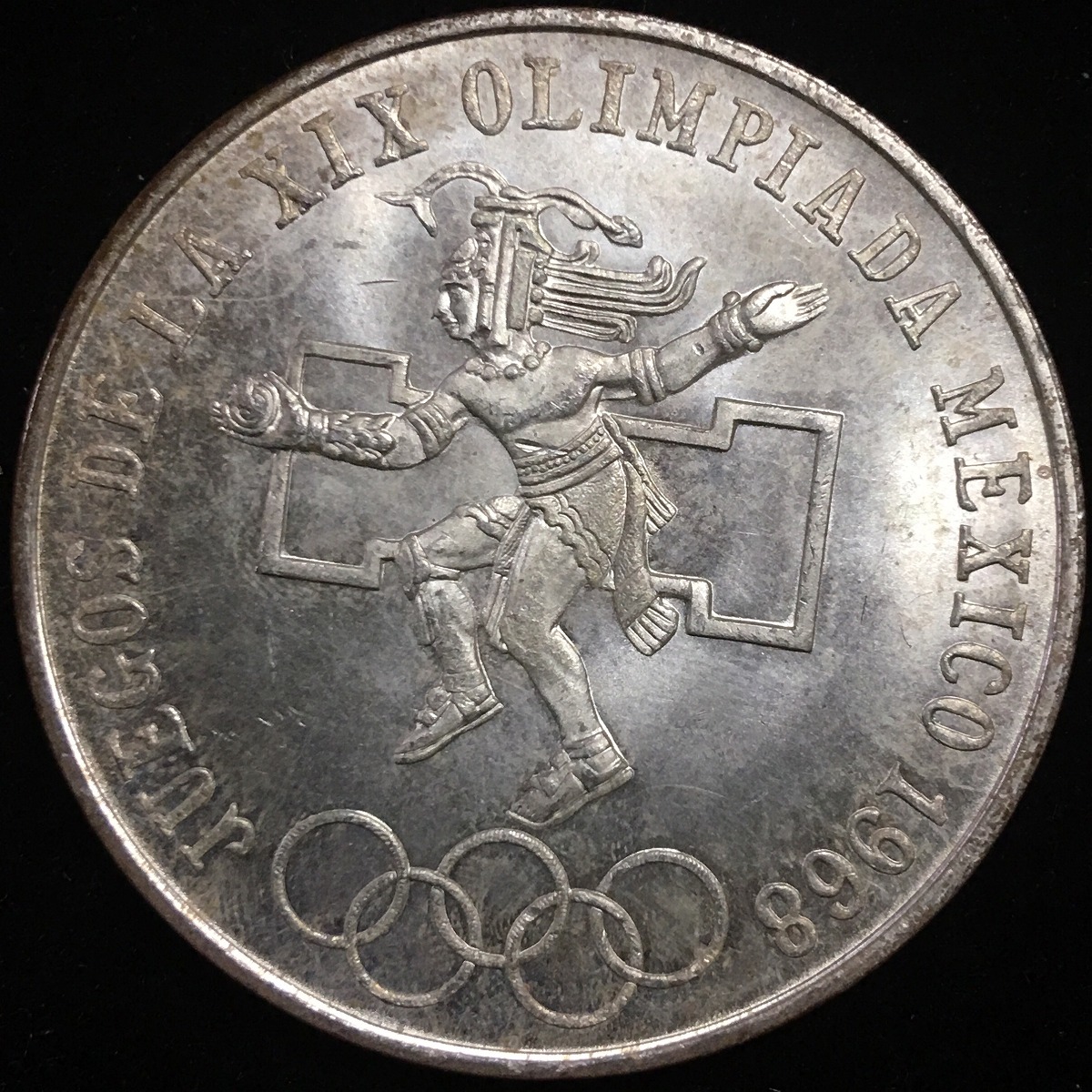 メキシコ銀貨 25ペソ 1968年 オリンピック記念銀貨 未使用極美 | 収集